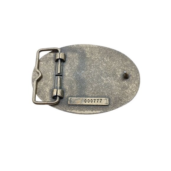 Vintage Case IH Belt Buckle, Brass KMMJ Husker Harvest Days Combine 1991 Agricul - Picture 2 of 2